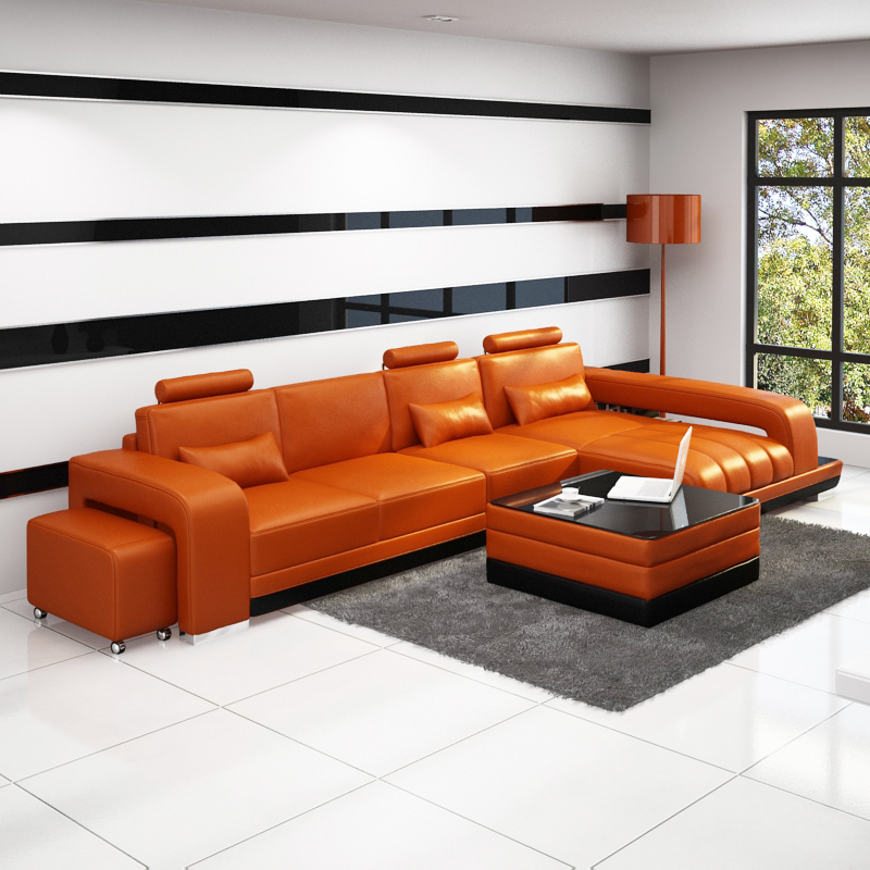 Leder Sofa Couch Eck Polster Garnitur XXL Wohnlandschaft Couchen Sofas F3017C | eBay