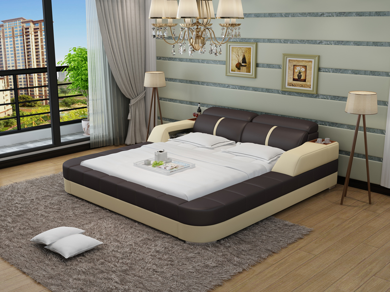 Luxus Leder Bett Design Polster Betten Doppel Modernes Ehe140/160/180