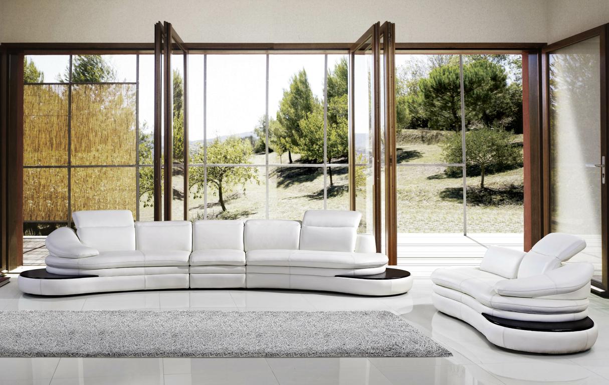 Details About Halb Runde Leder Sofa Ecksofa Wohnlandschaft Rund Couch Sitz Polster Garnitur