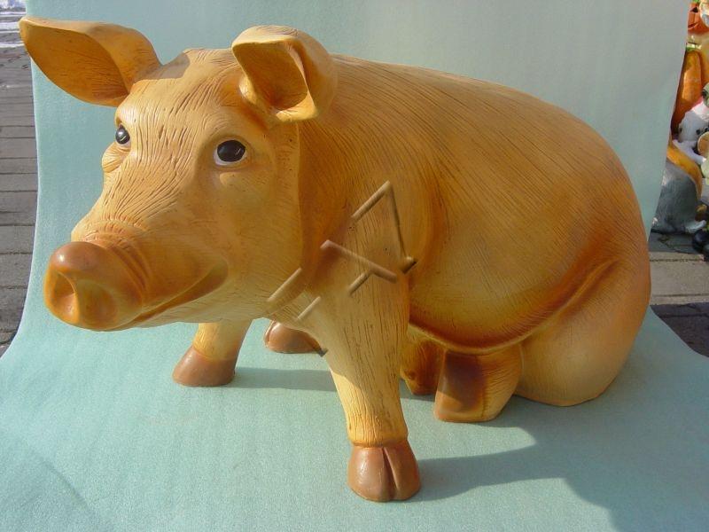 Design Schwein Figur Garten Statue Skulptur Figuren Skulpturen Dekoration c459