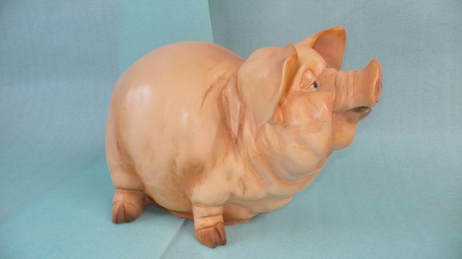 Design Schwein Figur Garten Statue Skulptur Figuren Skulpturen Dekoration c548