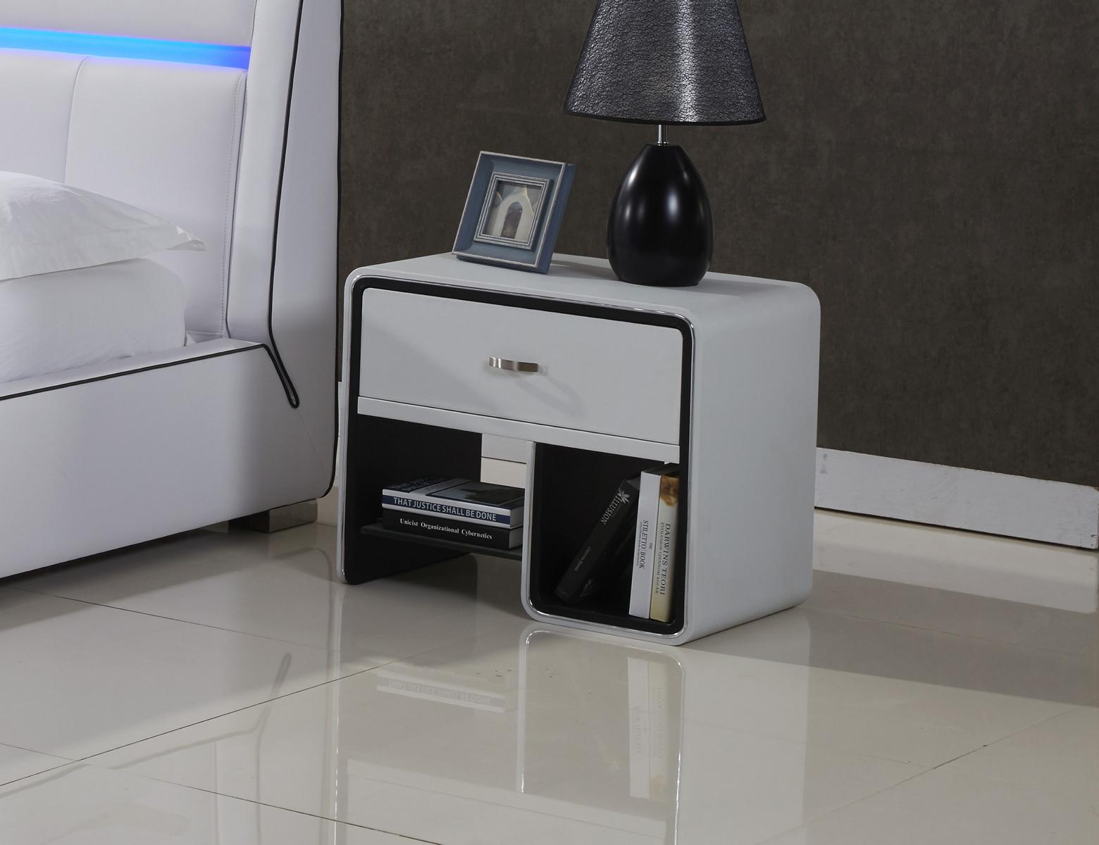 Design Bedside Table Chest Of Drawers Consoles Luxury Bedroom White Color Modern