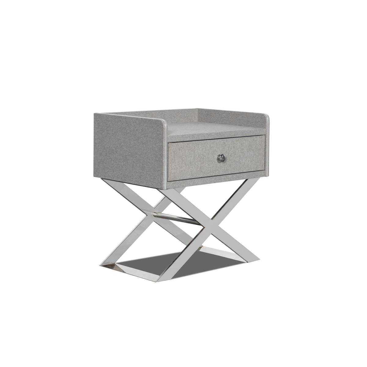 Bedside Dresser Table Consoles Design Closet Bedroom Wood Modern Grey Luxury New